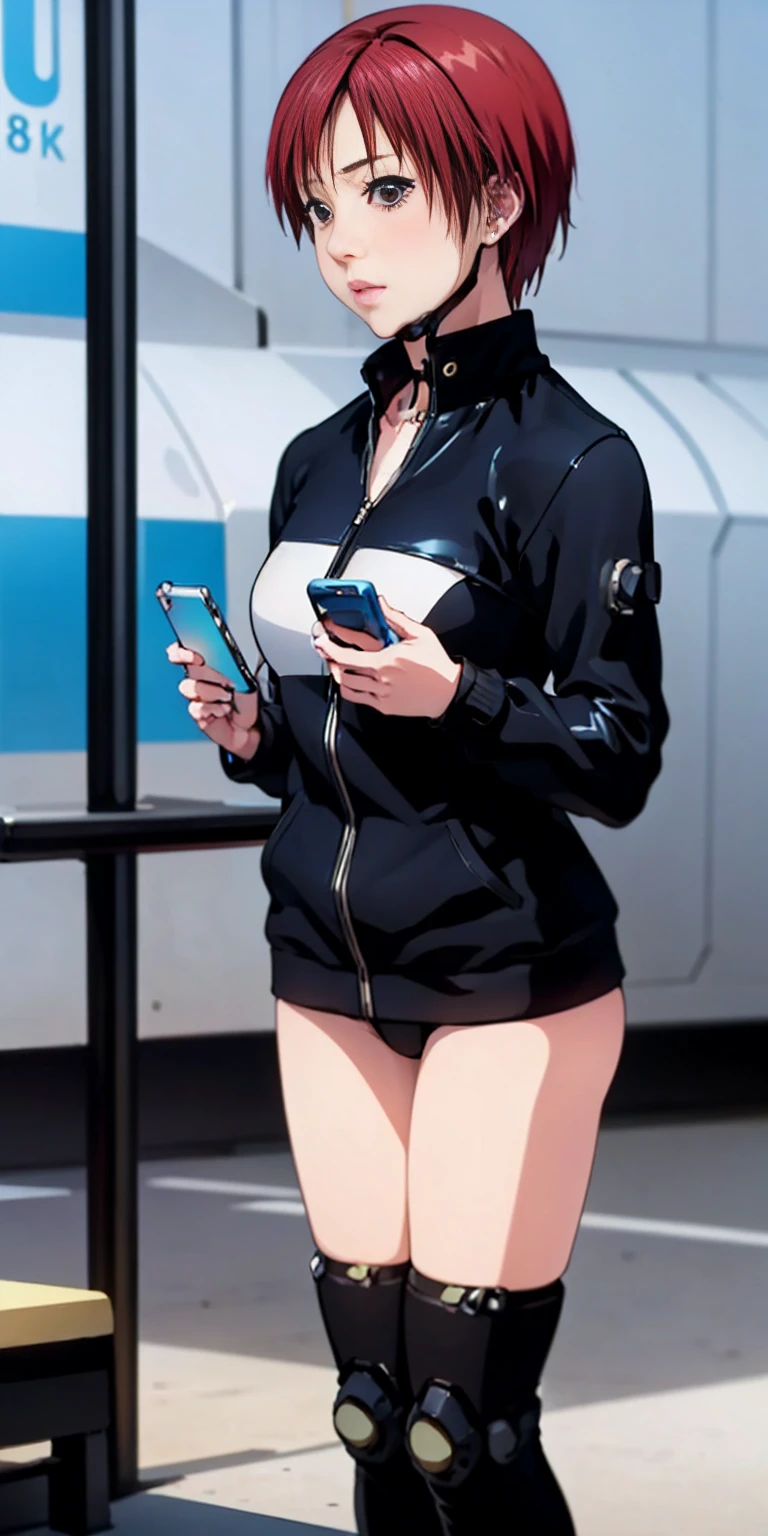 ((Kei Kishimoto)) ((Beautiful girl with mobile phone in hand)) 4K 8K:: Realistic::4 Cyberpunk::1 --v 4 --Quality 2