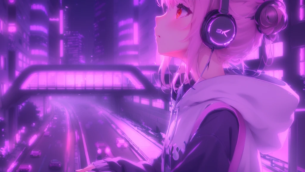 Anime girl wearing headphones and looking at the night city, Anime Style 4 k, Nightcore, 4k anime wallpaper, LOFI Girl, anime art wallpaper 4k, anime art wallpaper 4k, Anime atmosphere, anime wallpaper 4k, anime wallpaper 4k, 4K Manga Wallpapers, Anime Art Wallpapers 8K, Anime Style. 8k, Lo-fi art style