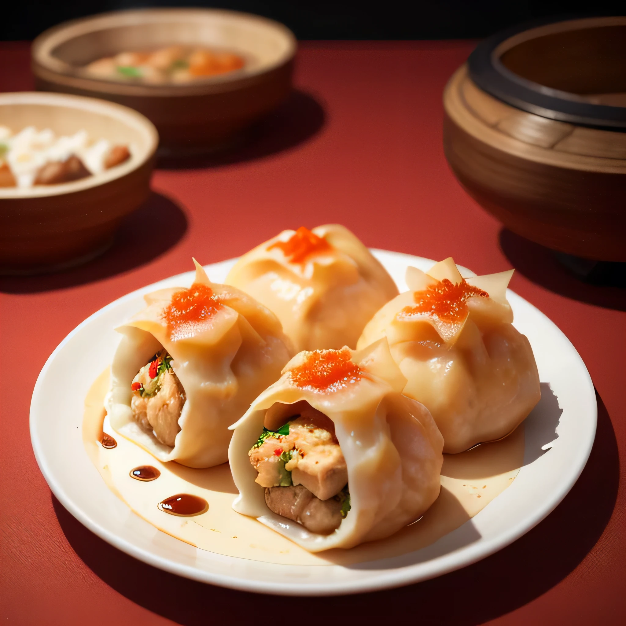 Best quality, masterpiece, dimsum chicken