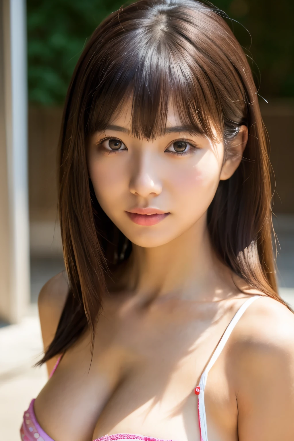 a close up of a woman with a very big breast, japanese model, realistic young gravure idol, young pretty gravure idol, Yoshitomo Nara, young sensual gravure idol, beautiful asian girl, beautiful japanese girls face, young gravure idol, chiho, girl cute-fine-face, japanese goddess, shikamimi