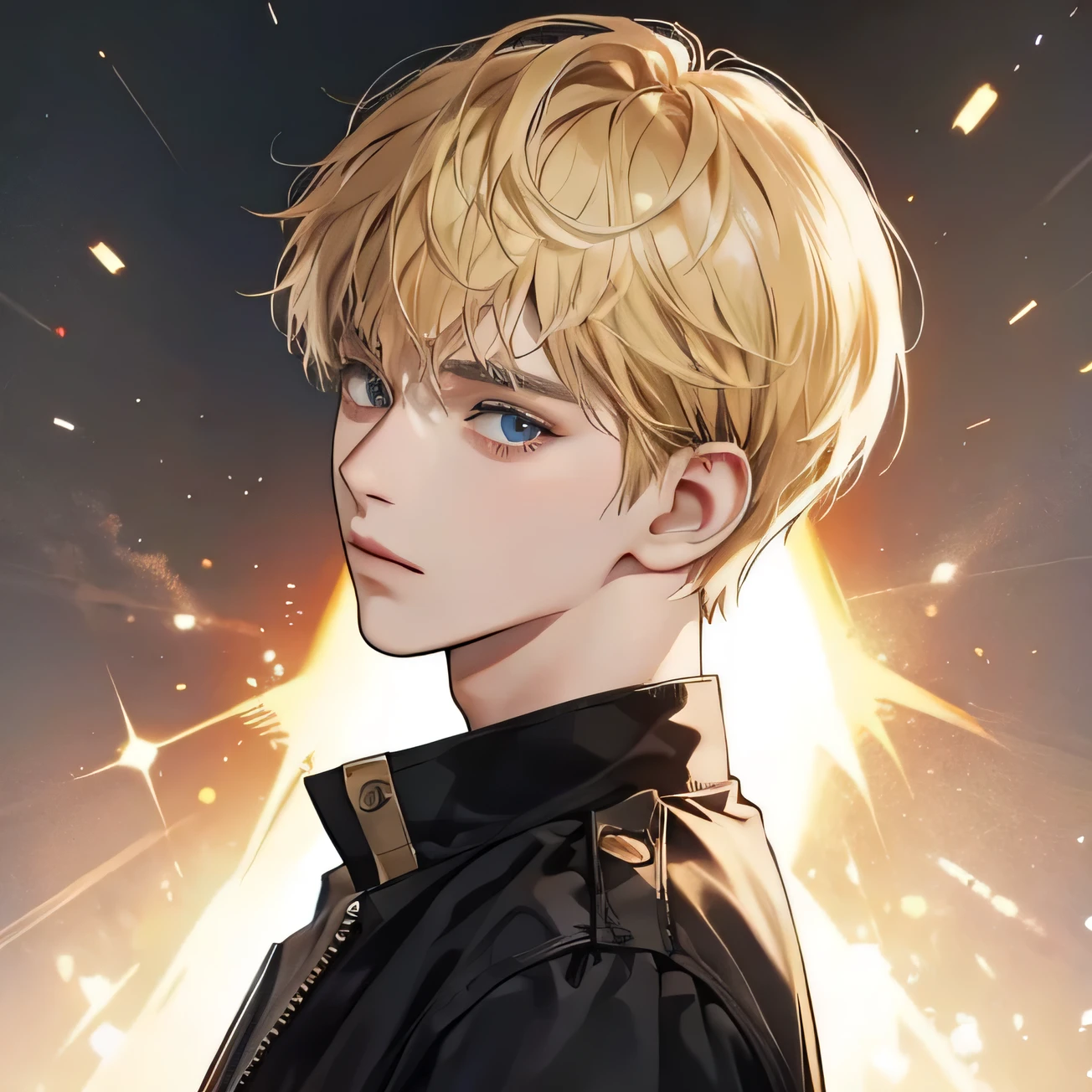 Short hair blond boy
