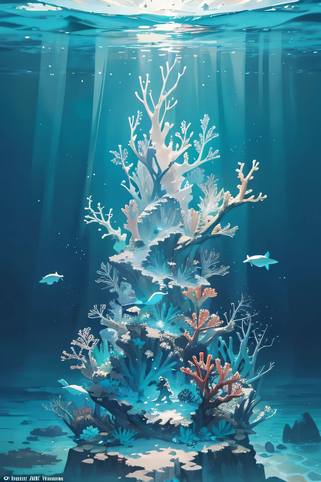 Ocean -- S2:
Breathtaking underwater masterpiece, best quality at its finest,
pixels dancing in a symphony of blue, 1 marine life,
Close-up of the eye, coral reef in the background,
Radial lines of light from above filtering down,
A distant school of fish, swimming gracefully,
School of dolphins leaping in unison, breaking the surface,
Ocean floor with corals and seaweed, intricate details,
A sunken ship, partly visible in the distance,
Bioluminescent plankton, glowing like stars,
Manta rays, gliding elegantly in the open
