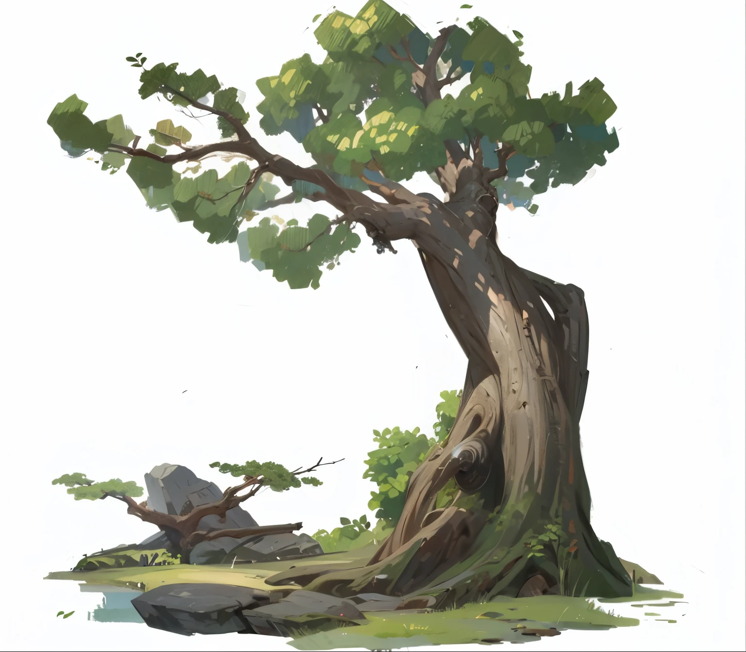 Tree,Direct vision, high quality, Tree叶,Meticulous portrayal,Clear structure