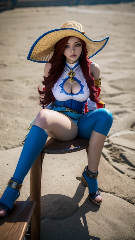 miss fortune, League of Legends, pirata, pechos extra grandes, tetas enormes, escote, ( mejor calidad) , 8K, high resolution, fotorrealista:2.0