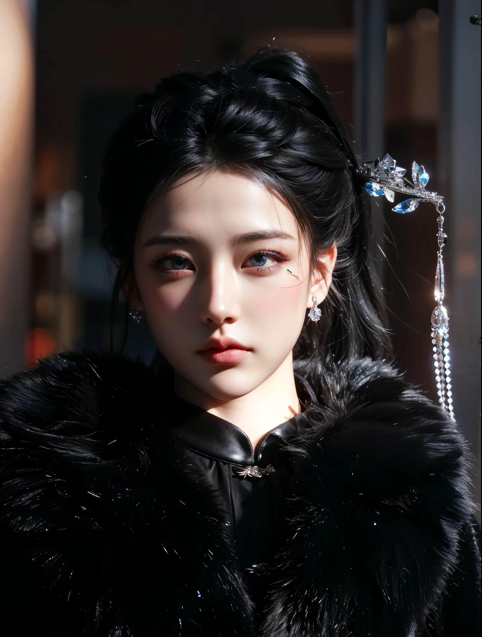 Game Art,Best image quality,Maximum resolution,8k,(A half-length photo),(portrait),(Head close-up),(Rule of Thirds),Unreal Engine 5 rendering works,20 year old girl,((Queen)),The eyes are very detailed,(Large Breasts),Elegant and noble,Light,Light线追踪,Game CG,((3D Unreal Engine)),OC rendering reflection mode,4K,Ultra-clear,Sensual,Translucent lace,Fair and plump figure,Pretty Face,Light泽凝胶涂层,身着华贵礼服的Queen,Crystal Gem Crown,Necklace jewelry,blue eyes,The tattoo is very three-dimensional,Gorgeous and intricate tattoo designs,Ultra-clear portrait,Sexy body,Temple Princess,Sapphire eyes,