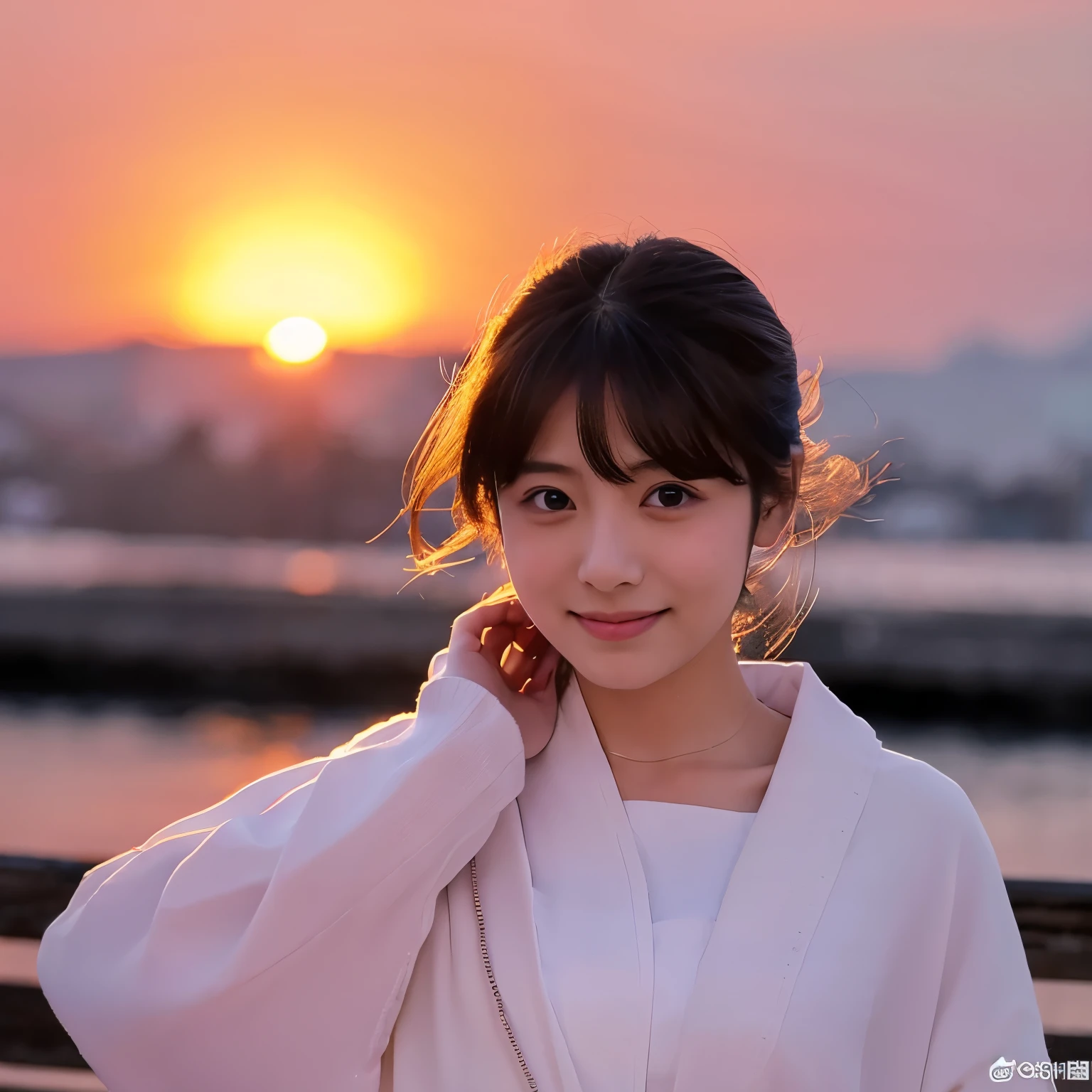 Beauty、Japanese、Nogizaka46、White clothes、sunset