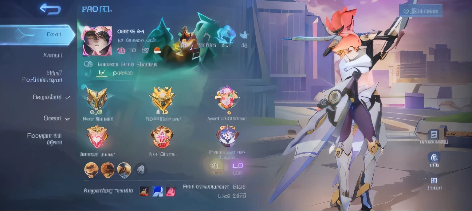 a close up of a person holding a sword in a game, mobile legends, style of duelyst, ethereal and mecha theme, tane skin, kda, freya, seraphine ahri kda, full protrait, genshin impact style, genshin impact character, onmyoji detailed art, heise jinyao, onmyoji