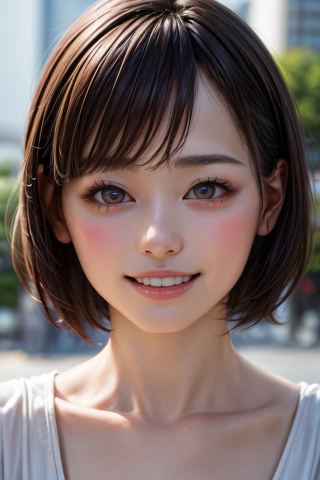 (NSFW:-1.5), (masterpiece:1.3), (8k, photorealistic, RAW photo, best quality: 1.4), 
cinematic lighting, 
(1boy), beautiful face, (realistic face), 
beautiful hairstyle, (short hair :1.5),
realistic eyes, beautiful detailed eyes, 
(realistic skin), beautiful skin, 
(blouse), 
absurdres, attractive, 
ultra high res, ultra realistic, highly detailed, 
golden ratio, big smiling, teeth out, 
