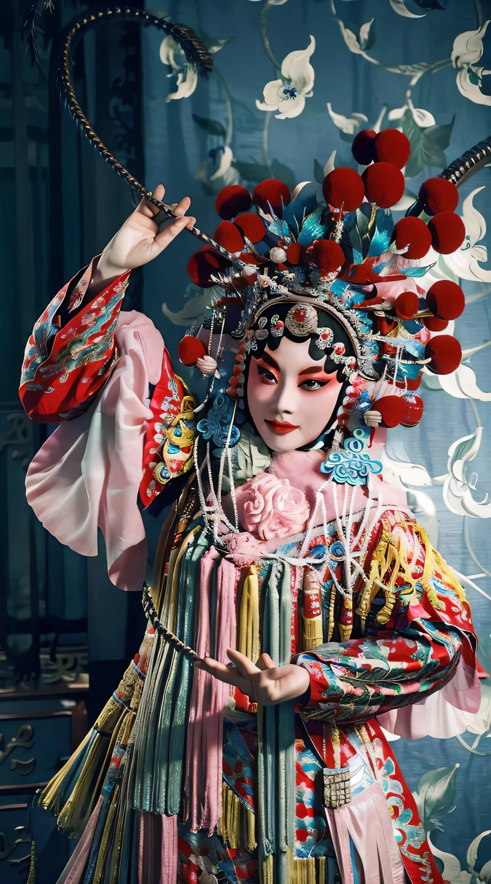 masterpiece, best quality, masterpiece, best quality, 1 Girl,  Peking Opera,Qibi