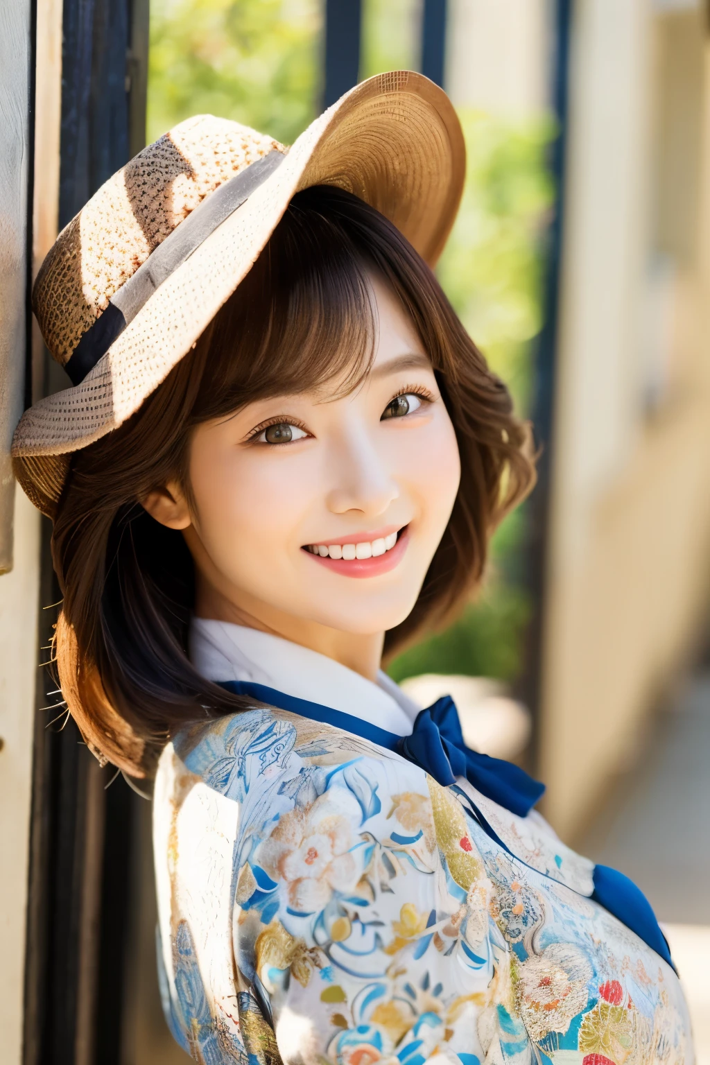 77 years old、smile、beautiful、The elegant and sophisticated clothing of the upper class of Chosun、Shining eyes、stare、