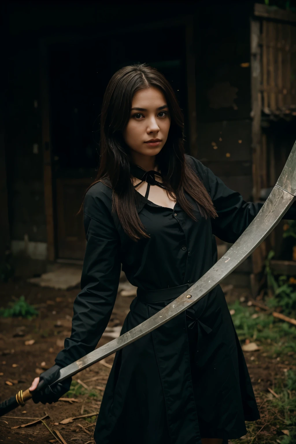 A girl wielding a scythe