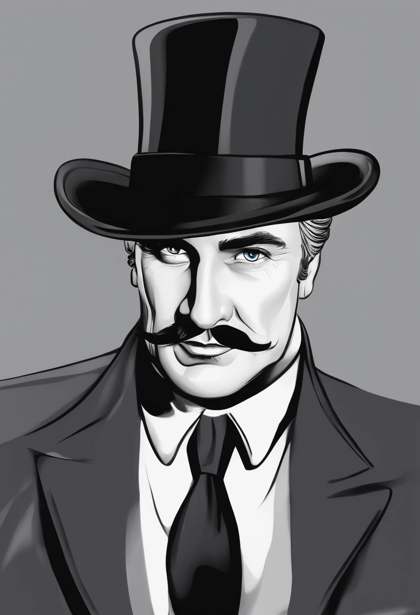 Generar un personaje estilo caricatura. The character must be wearing an elegant black suit and have a French hat on top of his head.. Make sure the character&#39;s face looks friendly and approachable while maintaining a professional demeanor.. Configure el fondo para que sea un fondo blanco limpio y simple.. The cartoon character&#39;s expression should convey confidence and approachability.. La imagen general debe ser adecuada y de cuerpo completo., and a high resolution image is preferred.
