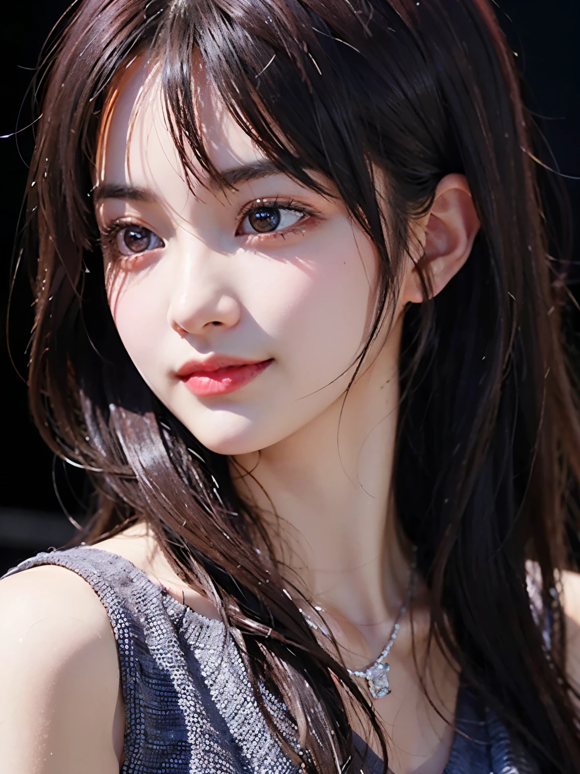 (8k, RAW Photos, highest quality, masterpiece:1.2), (Realistic, photo-Realistic:1.37), Super detailed,
1 girl,cute, alone,Beautifully detailed skies,((Hoshino Ai's costume, on the stage, holding a mike))、(smile:1.1),(Mouth closed),Natural Breasts、seductive smile, Wide opening, Professional Lighting, Sony A7R4, Zesse 50mm F1.8,
Medium chest,Beautiful fine details, (Brown long hair、See-through bangs:1.2)