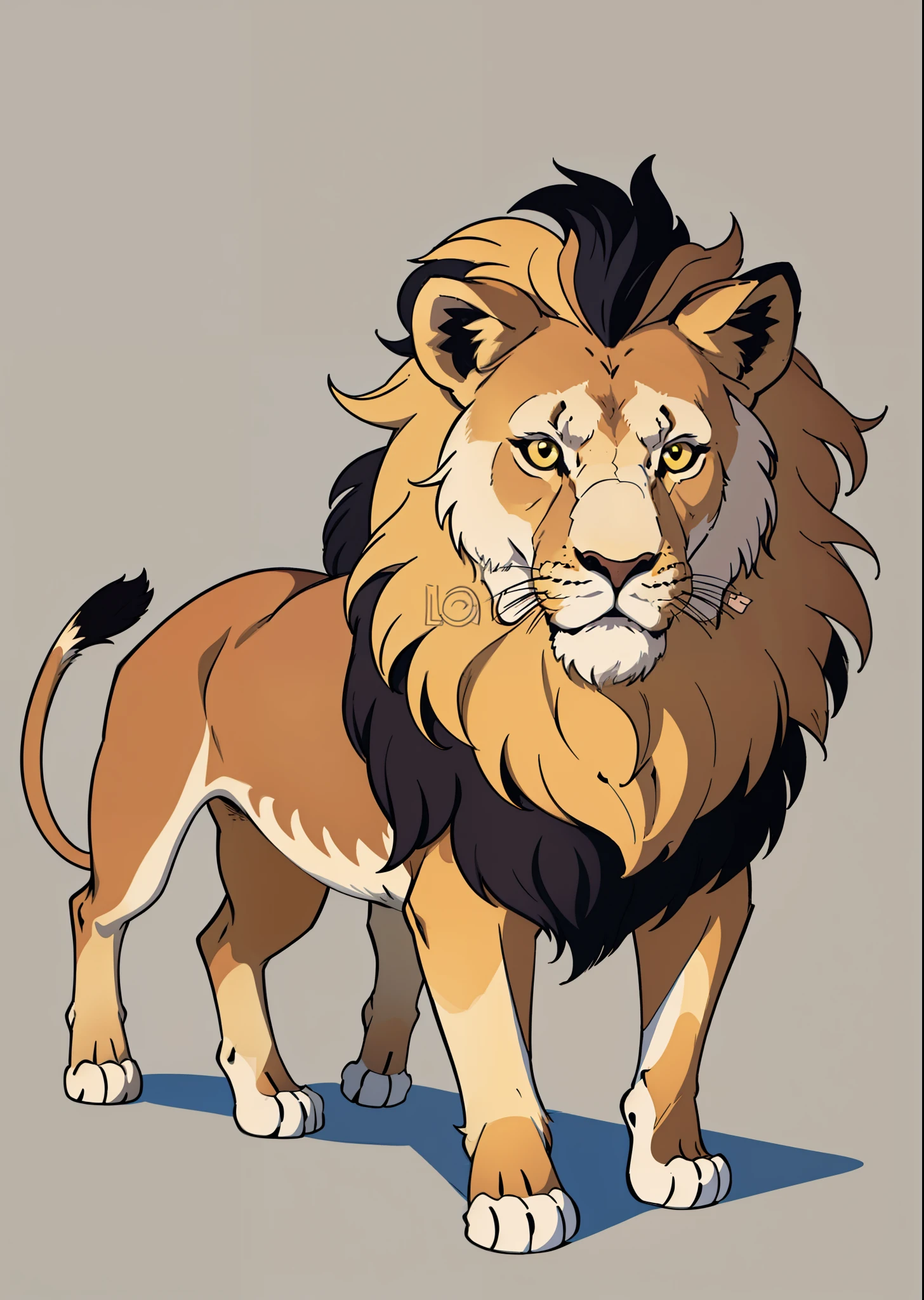 there is a drawing of a Lion with a big smile on it, aslan the Lion, cute Lion, inspirado em Leo Leuppi, 2 d full body Lion, “portrait of a cartoon animal, Lion body, book illustration , book illustration , book illustration , book illustration , Rei da floresta, Lion, inspirado em Jerry Pinkney. com 4 patas