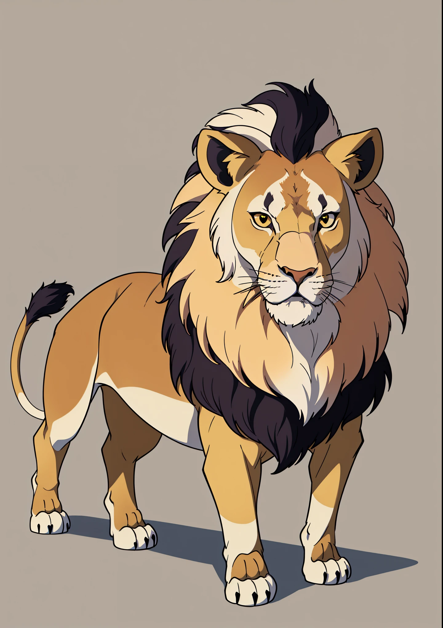 there is a drawing of a Lion with a big smile on it, aslan the Lion, cute Lion, inspirado em Leo Leuppi, 2 d full body Lion, “portrait of a cartoon animal, Lion body, Rei da floresta, Lion, inspirado em Jerry Pinkney