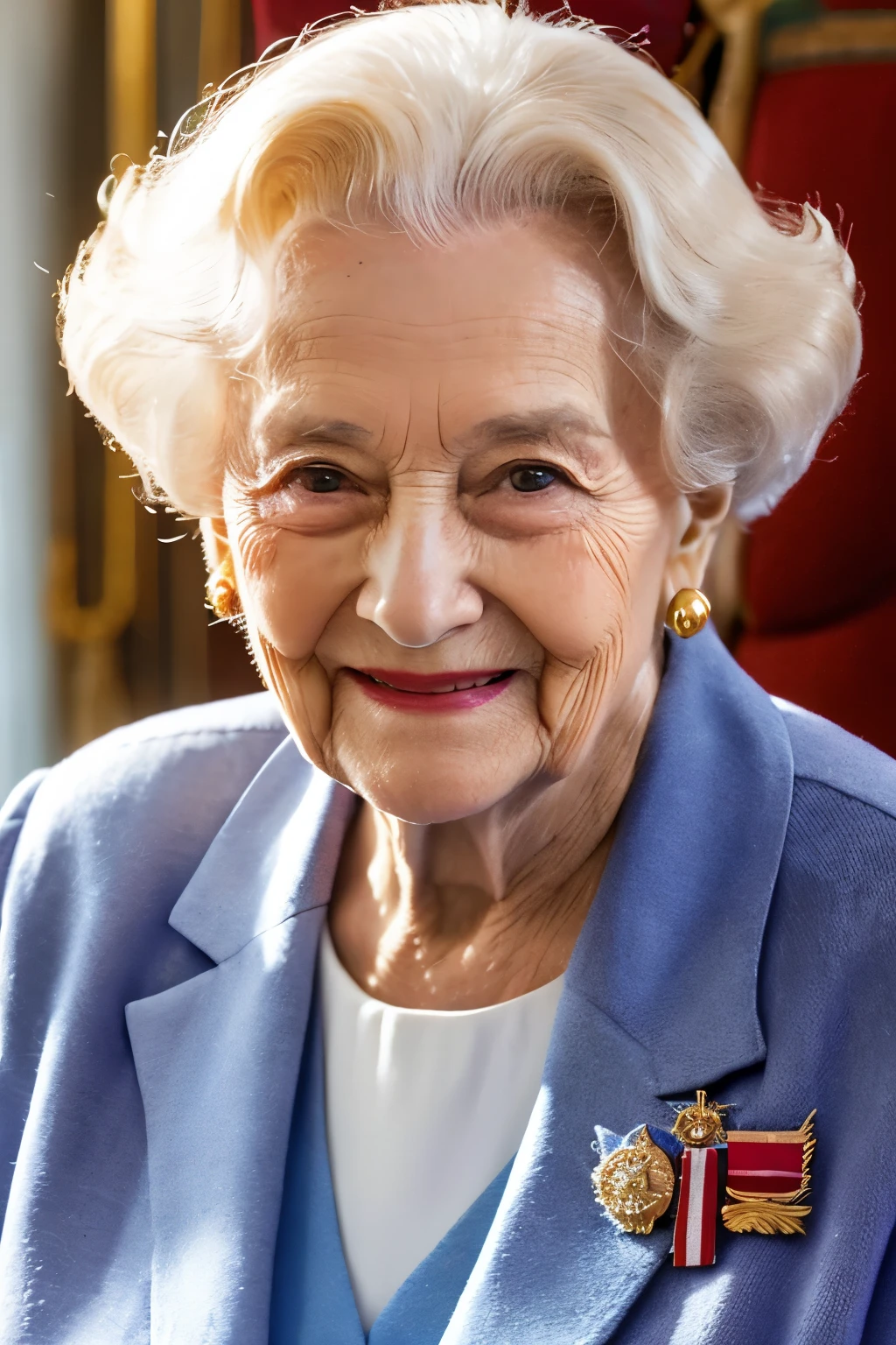 89 years old、smile、royal、