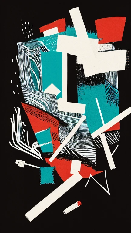 cigarette、abstract drawing、