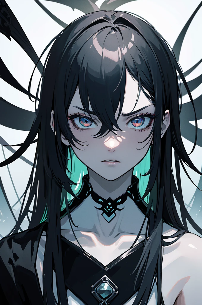((masterpiece)),((ultra-detail)),(highest quality), Anime-style detailed plant girl, ink water, deep black color, 1 person, detailed face, ultra definition painting, dark neon effect, very beautiful, accurate depiction, detailed eye, dark base color and vivid color scheme, glaring to viewer, radiating an ethereal aura, precise background, geometry gaku tattoo, cinematic, cyberpunk, elaborate, metallic tone, glossy, high lights, precise structure, kiss face, bring finger to mouth, ((((dramatic))), (((gritty))), (((intense))),
