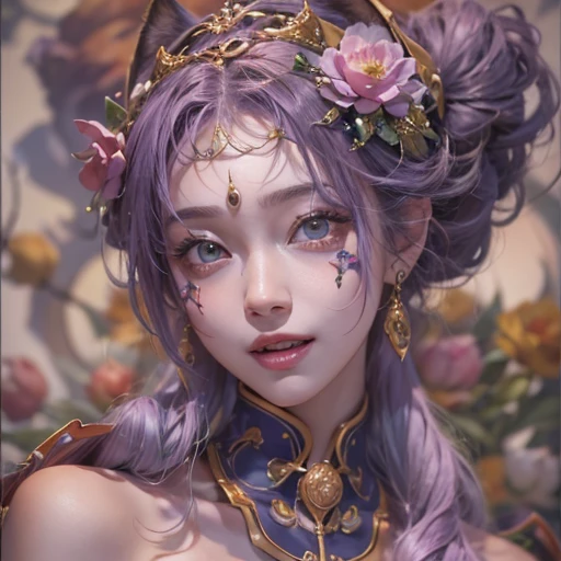 Hiding in the tomb、Hair flow、 ((highest quality、masterpiece、8k、Best image quality、Ultra-high resolution、Award-winning works)、(Accurate anatomy:1.1)、(Look at me and smile:1.1)、Shining fair skin with Ultra-high resolution、The most detailed face、Ultra-high resolution detailed face、Ultra-high resolutionの髪の毛、(Ultra-high resolutionの煌めく瞳:1.1)、Beautiful face drawn in every detail、Cheerful clown costume, Chest to chest, tattoo,Strange atmosphere, Ghosts flow 