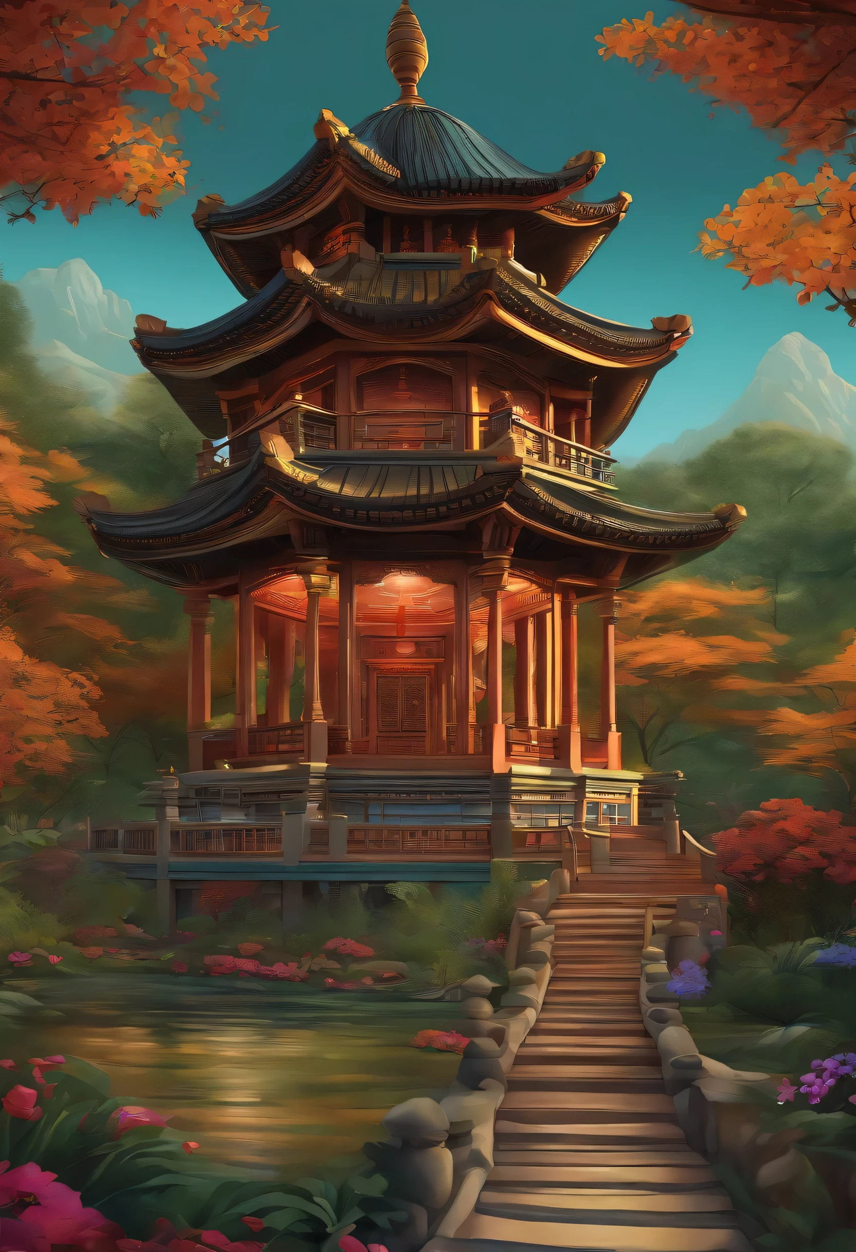 Pagoda cartoon