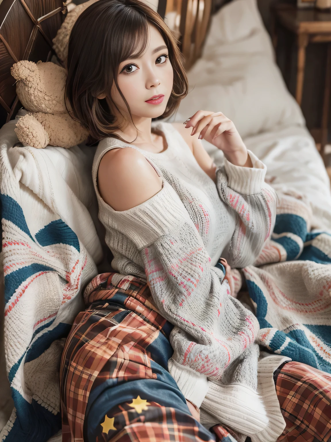 sleep with stuffed animals、Wearing a costume、
