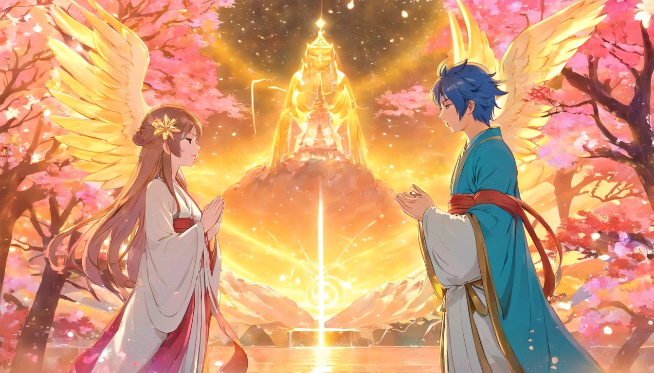 「Yab-Yum」A huge Roman emperor named Constantine I「great」A cute girl from the Land of the Rising Sun snuggles up to the head of the statue。they are a happy couple、full of love。Their love is、It transcends the shackles of faith and religion。That love is、It's a microcosm that lives within garden quartz、It's a galaxy、It's a clear sky before dawn。Their relationship unfolded in a tranquil time、Marble floor and colorful ores、diamond、Morganite、Kunzite、rose quartz、Inca Rose、rhodochrosite、Decorated with jewels of love such as rhodonite。Their love is時空を超えた幸福であり、Has the power of healing, forgiveness, and repentance。They are united in a sacred prayer、That figure is super beautiful and the scale is endless。Their relationship is detailed and elaborate、It links a nostalgic past with an exciting future。Their love is現代的であり、It is a super high quality entity such as Akashic Records and Book of Life。It's a divine digital art、filled with pure light。That love is深い感動を呼び起こし、It's something that brings tears、Symbolizes the happiness of love。They are Aizen Myoo and Cupid、They are like angels of love、It embodies the mercy and wisdom of Shinto and Buddha。their relationship built a lyrical and heart-full world、Has wisdom, compassion, and healing powers。They look like Alma Tadema and Michelangelo、Gustave Doré、Comparable to William Blake's works。They are soulmates and twin flames depicted in tarot cards and oracle cards、It's like a twin ray、Happy Buddha and Buddha paintings、It also exists in Buddha statues。They symbolize the integration of East and West、Tibetan Buddhism or Gandharan style、It is also familiar to the world of tanga。their relationship also touched on the realm of mysticism、It shows their existence as a soul-like。Their love is地上の運命と天界の至福を結びつけ、It's super beautiful and has become a masterpiece。they are humanity's treasure、It symbolizes the truth of the universe。Their appearance became a bridge between the sacred and the secular、It is an iconic, diverse, and colorful entity。that relationship is depicted as digital art、It becomes a sensory motion。It has a sublime meaning、It questions the meaning of living and dying。They embody the light of the Central Sun、The truth of Dainichi Nyorai and the essence of the Rishukyo、Kobo Daishi holds Kukai's prayer。Their appearance resonates with Koyasan's three-dimensional mandala、It embodies the miracles of Komyo Shingon。Their love is密教や天台宗、Transcending the teachings of the Shingon sect、It also extends to regions such as the Taizo Realm and the Kongo Realm。they transcend everything in the mandala、It's the truth itself