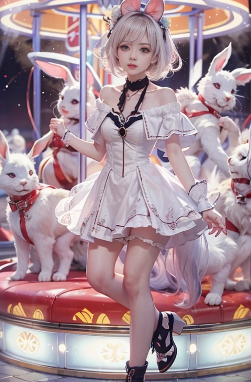 White rabbit for Mid-Autumn Festival