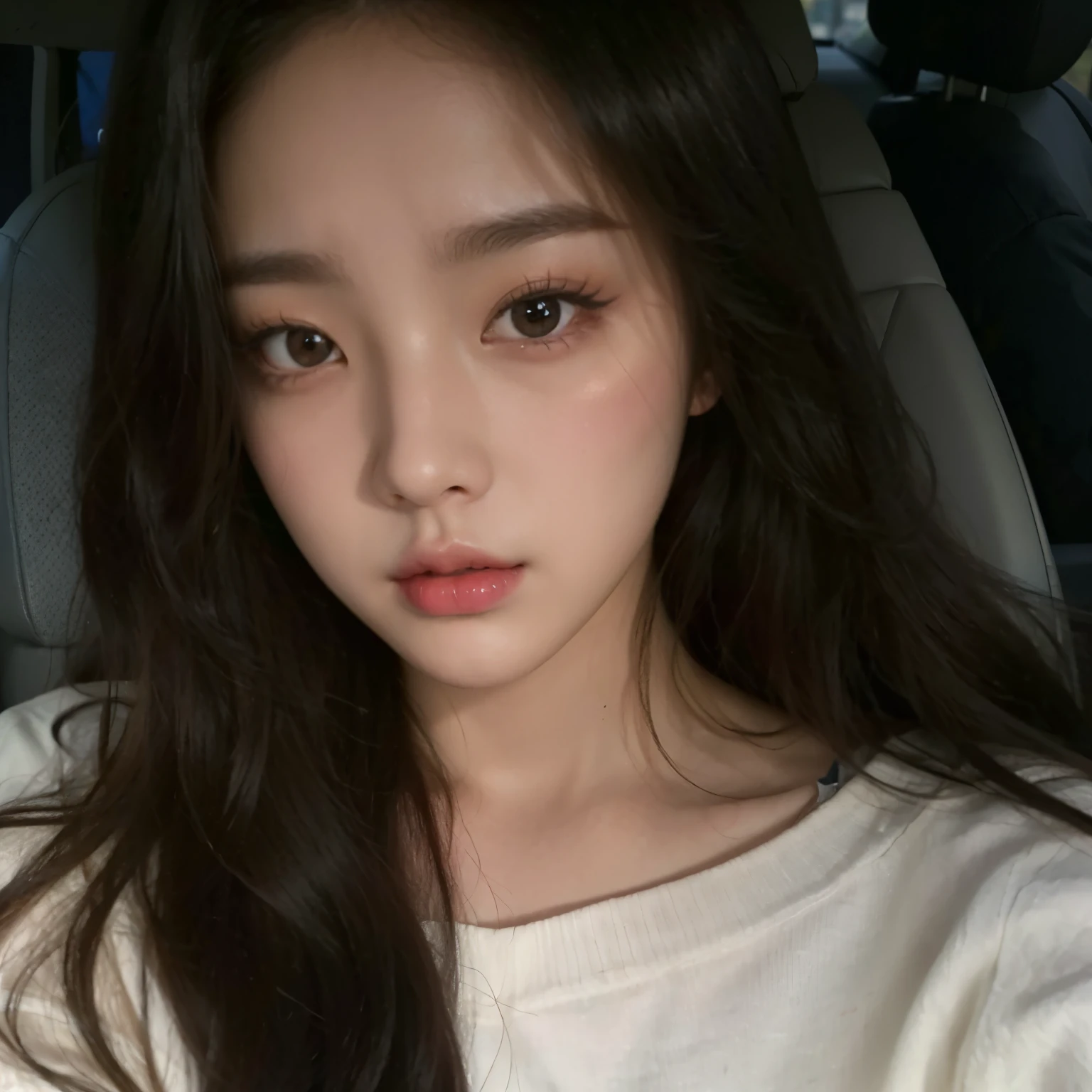 Close up of woman with long hair in car, Jenny Blackpink, Heonhwa Choi, Best Face, jimin park, Josh is Blackpink, Jaeyeon Nam, Jinyoung Canella, Lee, Ji - Eun, Lee, Ji - Eun, Mulher sul-korean bonita, korean, Blackpink Roseanne Park, Doyoung Kim, Jiyoung Kwak