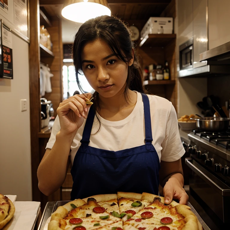 Foto saya dengan pizza