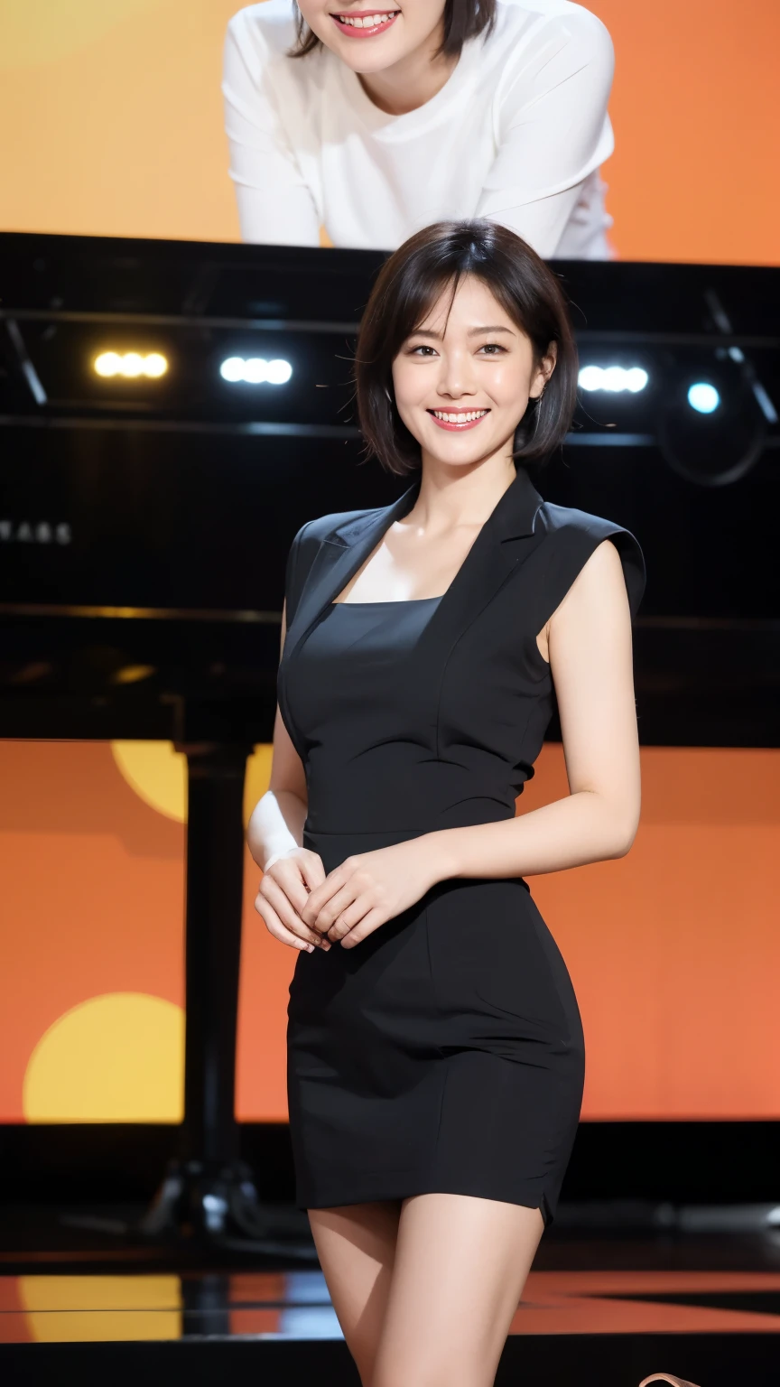 A smiling woman in her 40s、過酷なFlash photography、The background is bright、General people、General face、[Realistic photos]!!,率直なFlash photography、wonderful、Tadashi Nakayama、Flash photography、Sui Ishida、Hands are not photographed、Photo from the waist up