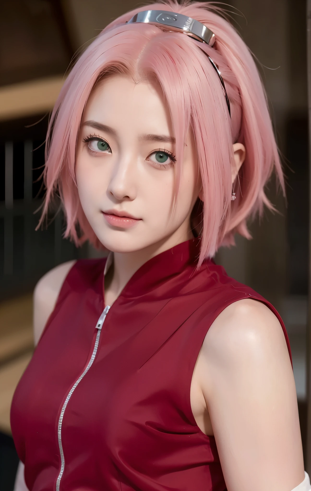 This strikingly detailed photo shows Haruno Sakura in her most authentic and charming form. With meticulous attention to detail, each image captures the essence of Sakura's inner strength and outer beauty.

In the first photo, Sakura stands tall in the middle of a lush cherry blossom forest, her emerald green eyes reflecting the soft color of the pink petals falling around her. Her auburn hair frames her face in soft waves, accentuating her delicate features and firm expression.

The second photo zooms in on Sakura's face, highlighting the subtle nuances of her expression. From the faint furrow of his brows to the slight curve of his lips, every detail is rendered with photographic precision, revealing the depth of the character,Make me a beautiful Asian female character, wearing casual clothes, with pink hair, standing full body, left side view, right side view, front view, back view, white background, hyper realistic 3d animation I