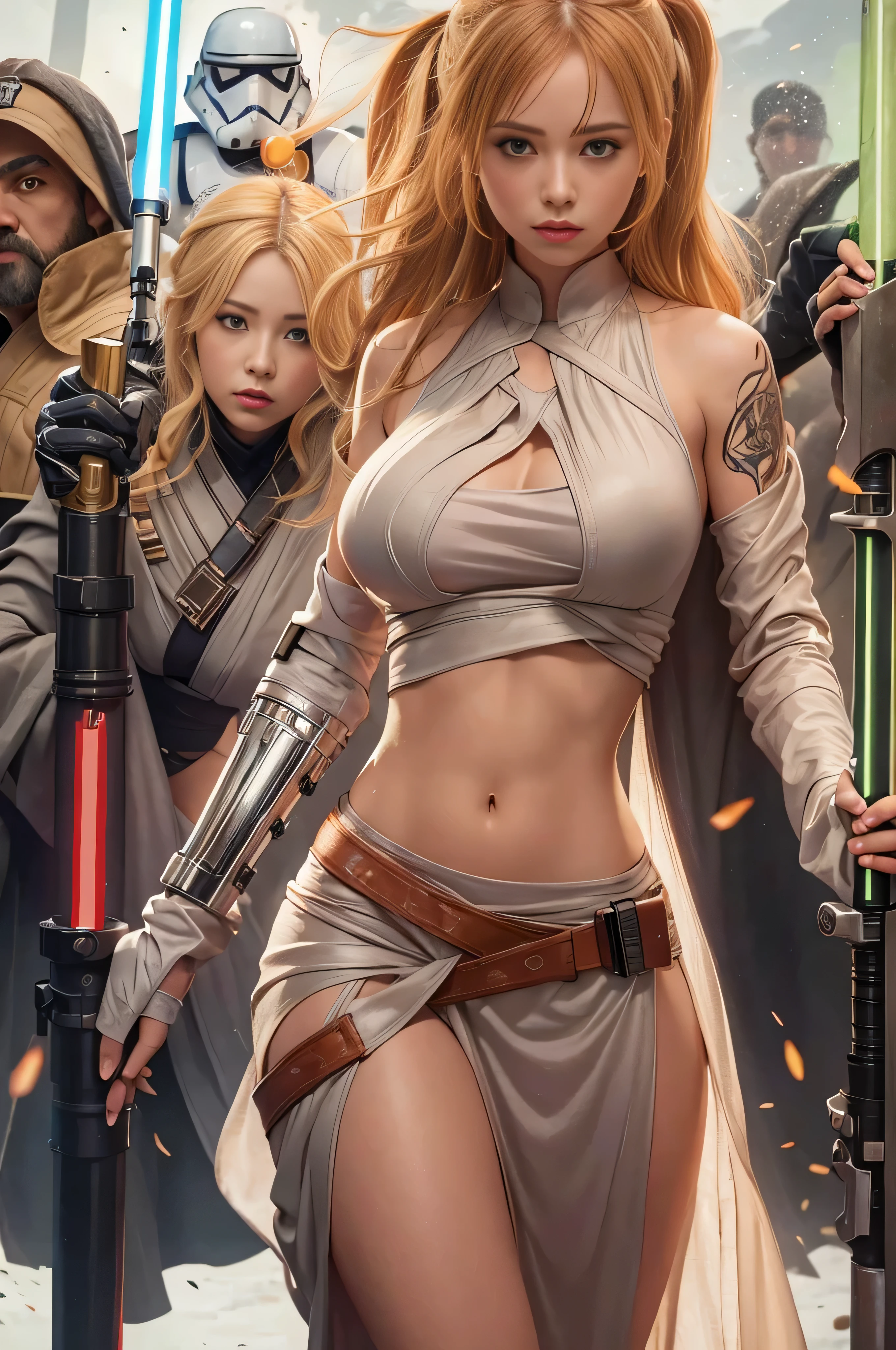 Most beautiful Jedi ever big breast. Gorgeous. Loving. Perfect body. Jedi girl robe on Covering most of body. Jedi bastila Shan. Lightsaber in hand