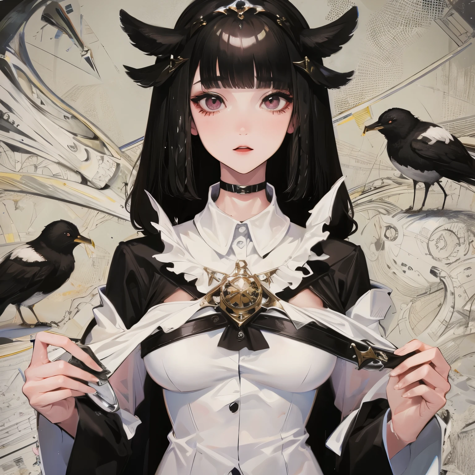 Black Hair, Surrealism, 8K, Super Detail