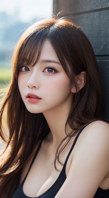 masutepiece, Best Quality, Illustration, Ultra-detailed, finely detail, hight resolution, 8K Wallpaper, Perfect dynamic composition, Beautiful detailed eyes,Colossal tits, fitness wear, Natural Color Lip,