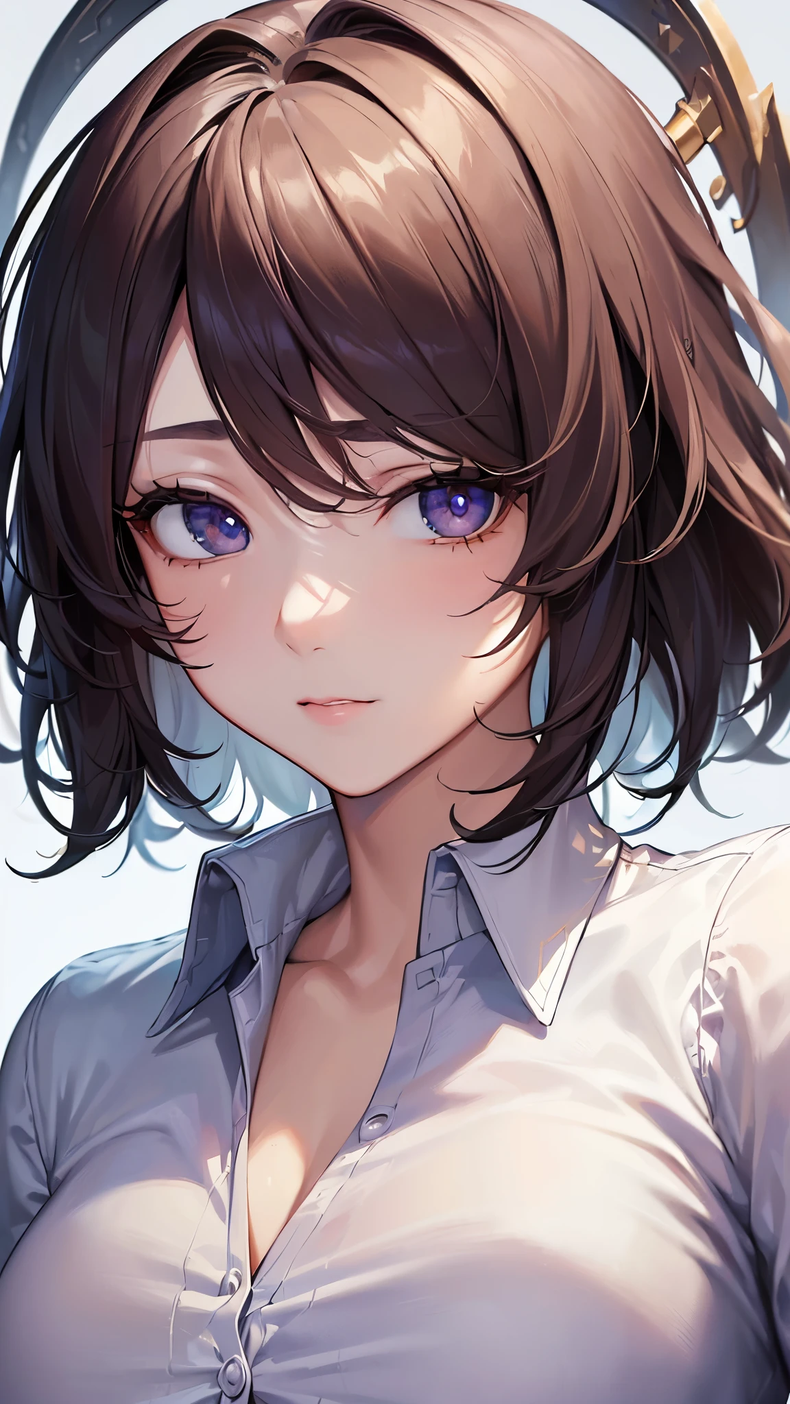 (((masterpiece))), (((High resolution))), (((8K quality))), (((perfect face))), (((Korean model))), ((buisness shirt)), (((high resolution face))), (((top quality eyes))), (((detailed face))), (((detailed texture))), look at the camera, big tits