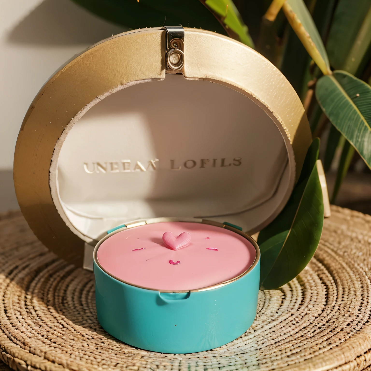((Basic)), ((well-qualified)), ((dragon fruit lipbalm in a round mini box)), ((tropical style)), ((advertisement)), ((poster))