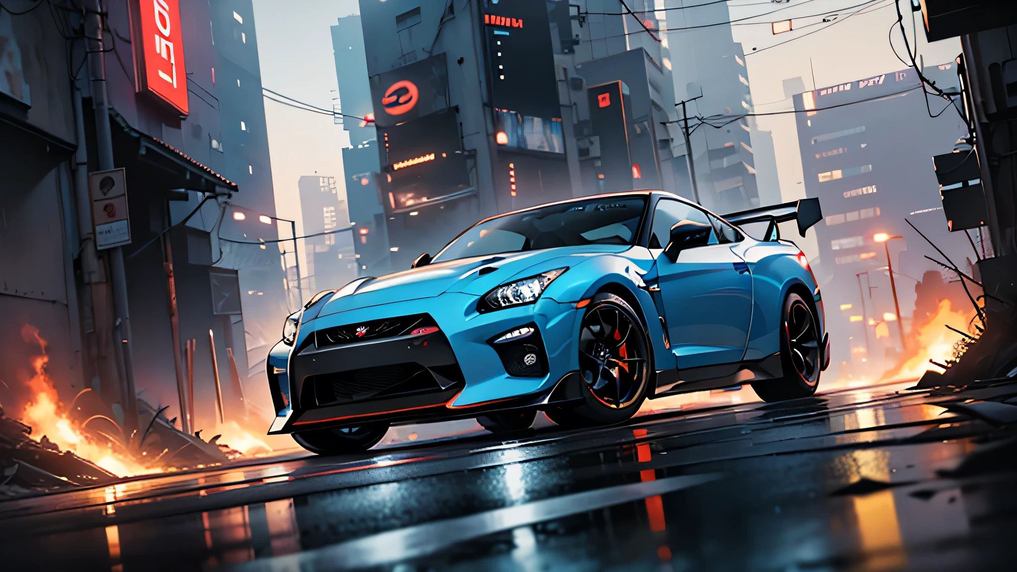 (high-resolution CG unity 8k wallpaper). (Obra de arte). (mais alta qualidade). (Super resolution). (best illustration). (melhor sombra). (Absurdo).
Nissan. Horizonte GT-R 2030. Futuro Horizonte GT-R. carro tunado. Um Skyline GT-R ajustado. Horizonte Cyberpunk GT-R. Cidade noturna cyberpunk.