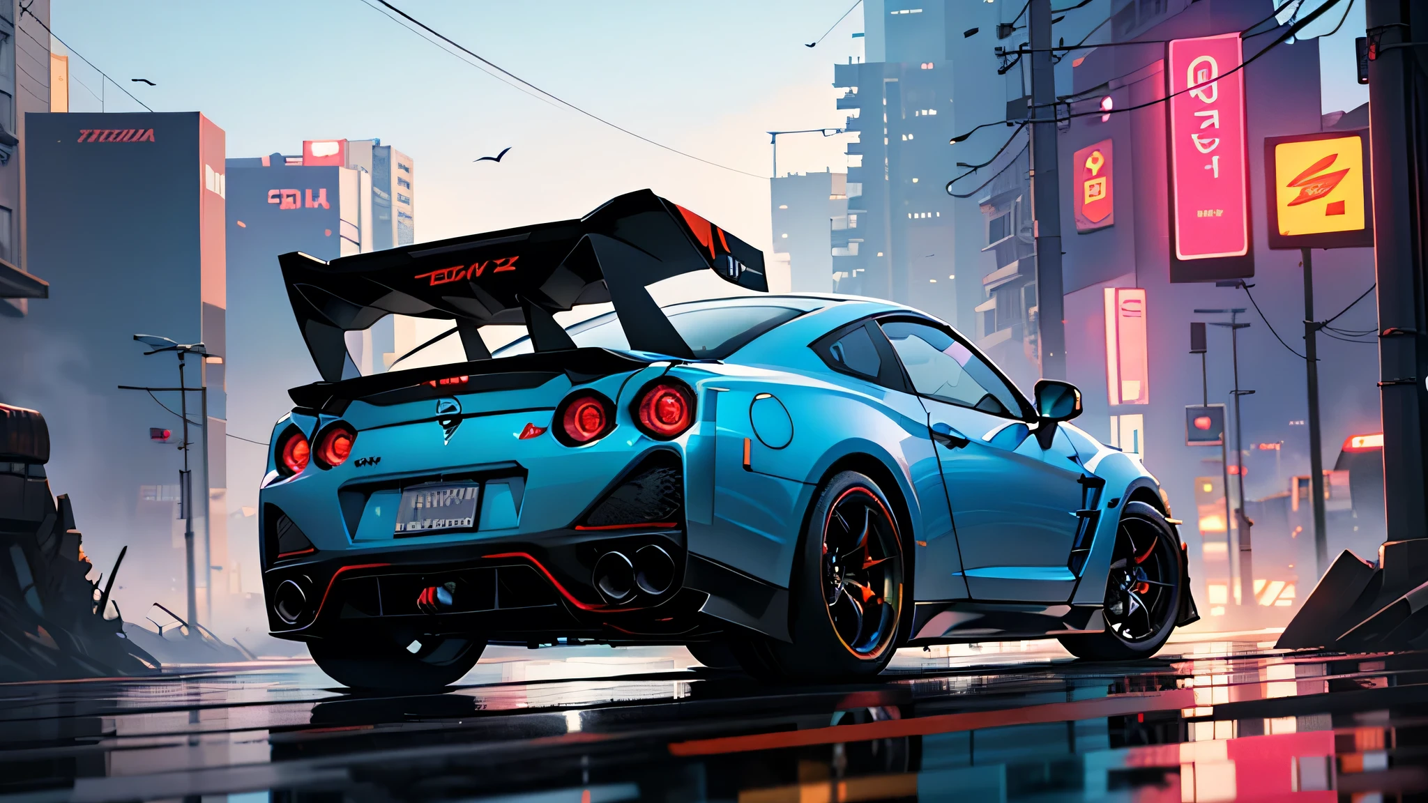 (high-resolution CG unity 8k wallpaper). (Obra de arte). (mais alta qualidade). (Super resolution). (best illustration). (melhor sombra). (Absurdo).
Nissan. Horizonte GT-R 2030. Futuro Horizonte GT-R. carro tunado. Um Skyline GT-R ajustado. Horizonte Cyberpunk GT-R. Cidade noturna cyberpunk.