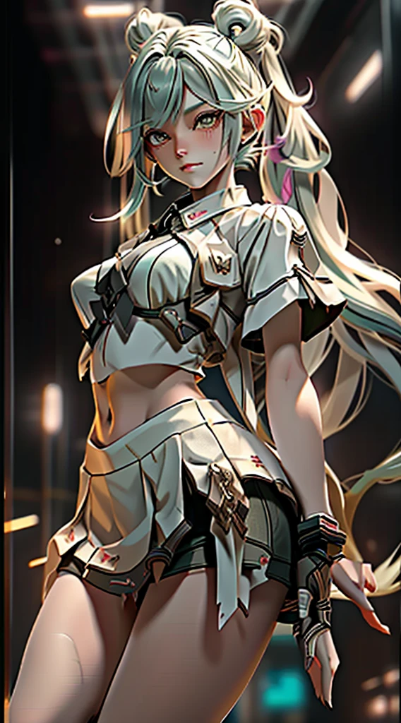 NSFW:1.4、Masterpiece、最high quality、high quality、High definition、High resolution、High detail、Lens flare、Ray Tracing、high qualityのテクスチャー、high qualityの影、Beautiful details、Detailed explanation、Detailed texture、Realistic facial expression、Realistic and colorful、Delicate、Cinematic Light、Side light、Sharp Focus、(1 Female:1.3)、(Intricate detailakeup、Pure Eros Face_v1:0.5)、(Details Beautiful delicate face、Detailed beautiful delicate eyes、Perfect Facial Proportions、Detailed skin、Charm、Detailed chest、Large upward-facing breasts)、(See-through)、Wet、slender、sexy、Underboob、High Leg、V-Cut、Hatsune Miku、Seafoam green hair color、Fancy Twin Tails、Beautiful bangs、(Lift-up mini skirt)、(Mini skirt soaring in the wind)、(high slit)、Knee-high、Cyberpunk Boots、White shirt、tie、Headphones、Cyberpunk Sleeve Removal、Cyberpunk Belt、Cyberpunk City、Full body photography、Low - Angle、Condescending Gaze、Move your knees apart、(Take a deep breath、Work on this image step by step)