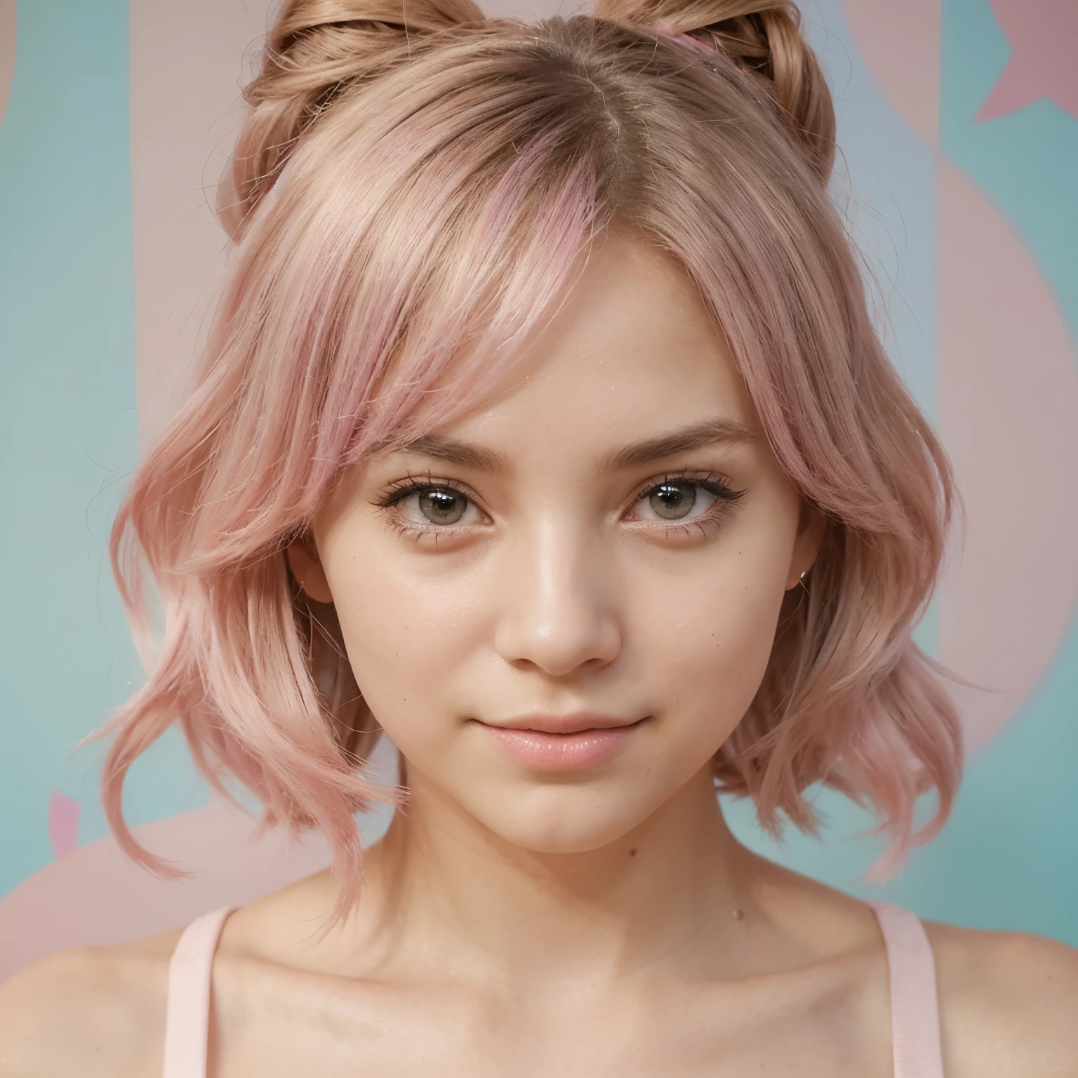 Create an image of a cute and elegant tomboy Vtuber in pastel colors, striking a confident pose. Capture her unique and dynamic personality through her stylish appearance and friendly demeanor. Ensure that the image conveys both playful charm and a sense of sophistication, blending the tomboy spirit with a touch of elegance. Emphasize the Vtuber's spirited nature and engaging presence, drawing viewers in with vibrant pastel tones that highlight her dynamic pose and expressive features. Let the image reflect a harmonious blend of cuteness, elegance, and individuality in a captivating and memorable way.