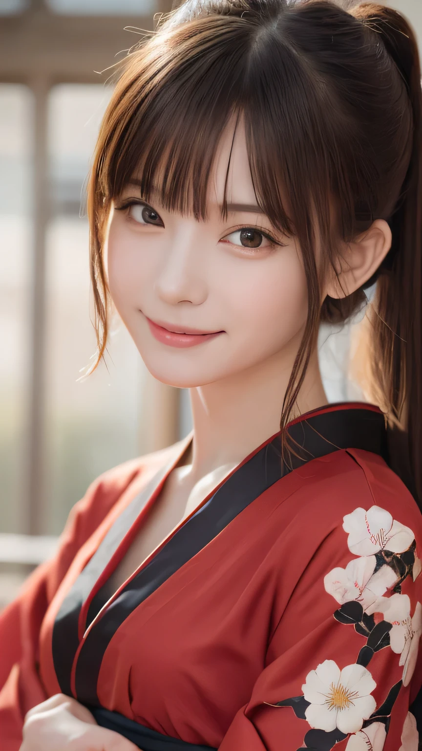 (masterpiece、highest quality、Official Art:1.2)、
Portrait of a ,highest quality, super high quality, masterpiece, Perfect illustration, Extremely detailed (Exquisite light and shadow, A very dramatic picture,) stroke, 1 girl, alone, (Wearing red clothes kimono , Black and white Hanfu,) Flower Field, Flowers, (Realistic:1.4), Zen Intertwining, Tangled, Official Art, unity 8k wallpaper, Very detailed, Beautiful and beautiful, masterpiece, highest quality, (Dynamic Angle: 1.4), Glowing Skin, (Floating colorful flashes: 1) The most beautiful chaotic shapes, elegant, Brutalist Design, Bright colors, Romantic Depth of Field Exotic_dance, , huge shy smile , big eyes:1.3 , random cute pose , Leaning forward, Lean back, Claw Pose, Random attractive poses