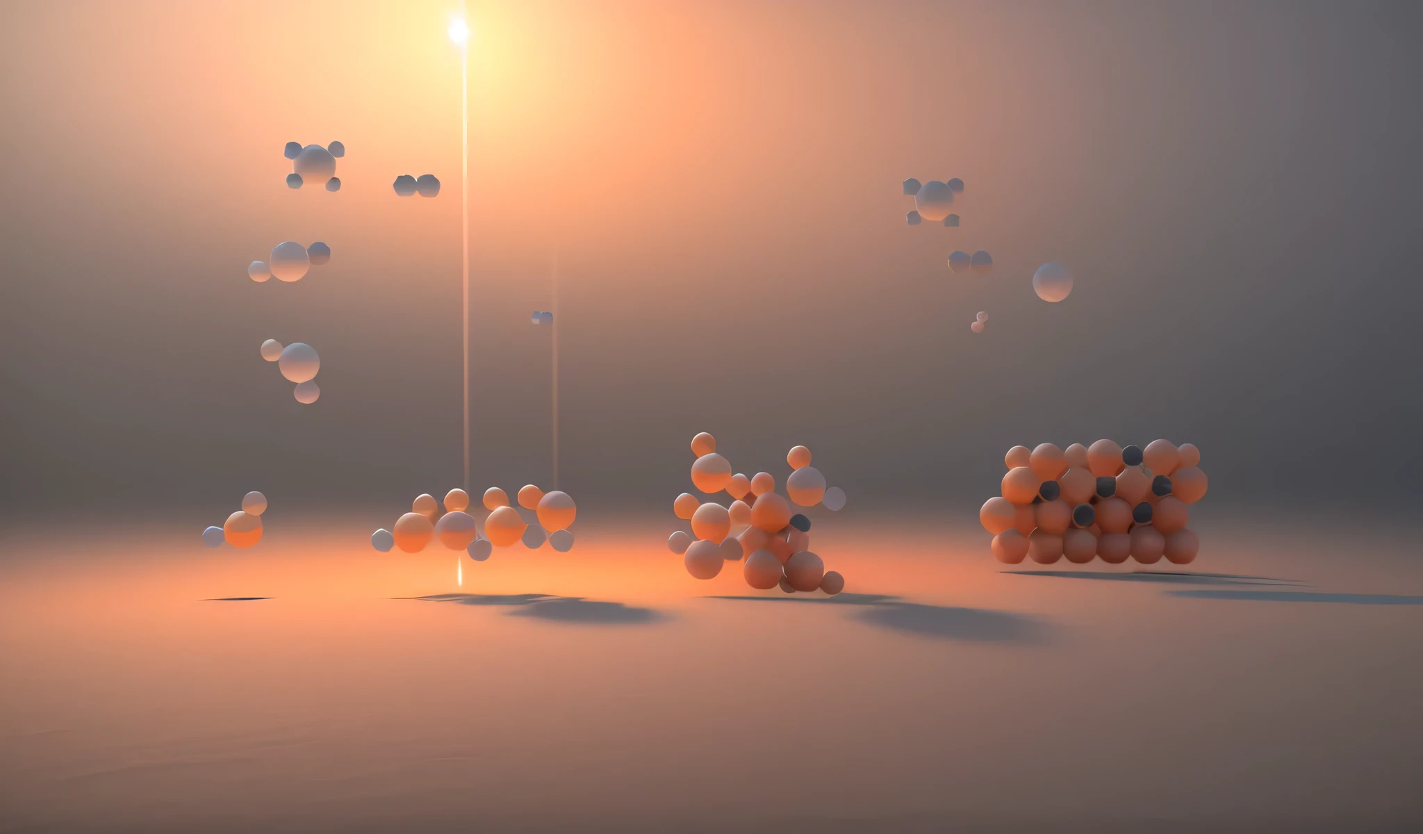 Help me become 3D，It contains a transparent base，Gray and orange balls are piling up，Don&#39;t add a big ball in the background