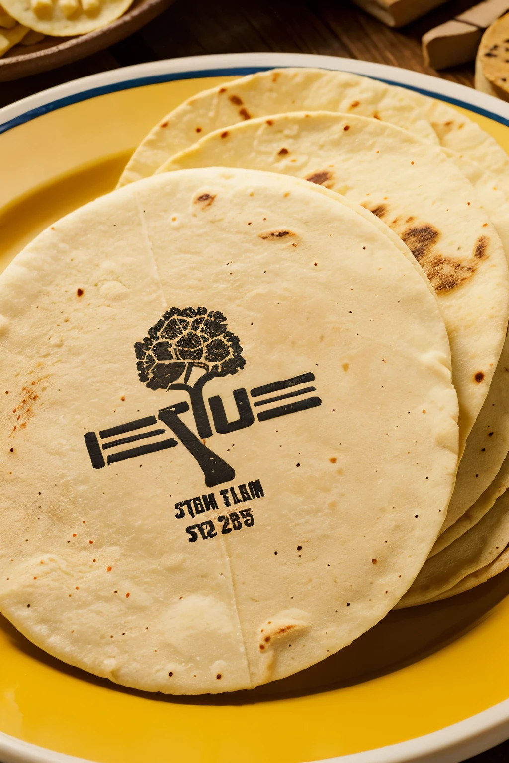 Logo donde salgan tortillas hechas a mano para una empresa de tortillas que se pueda dibujar