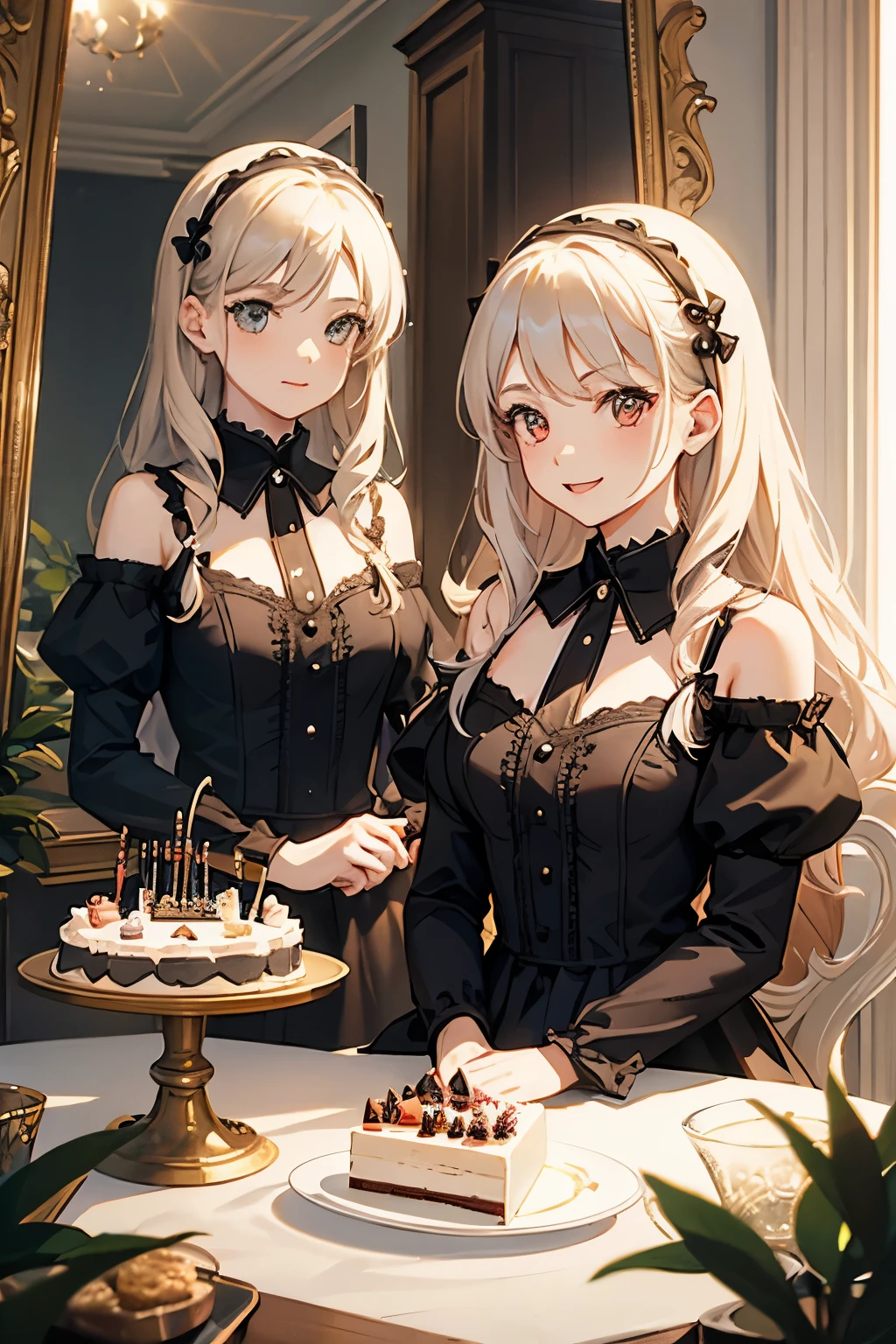 (small breasts:1.2), (perky chest:1.2), (pointed chest:1.2), (Pudding cake magazine cover:1.3),(from above:1.0),(shoot from the side:1.1),masterpiece, 1girl, Amazing Cleavage:1.1, thin waist, optimum,tmasterpiece,hight resolution,best qualtiy,hyper HD,super detailing,awardwinning,a 18yo cute girl,(The upper part of the body),anatomy correct,Beautiful Black miniskirt,garters,Gaze,Small face,bangss,holster,Beautuful Women,hands up,leg holster,Gaze,black boots,Cowboy Shot,cute face,a blond,Longhaire,Twin-tailed,Braids, Hairline,（scarlet eyes）,long eyelasher,Hanging eye corners,White skin of the, ((see through camisole:1.1)), ((Sheer nipples:1.0)),Rocket Tits,(Slim body),smile,seductive weak smiling,(with sparkling eyes and a contagious smile),little open mouth, Looking at Viewer,
