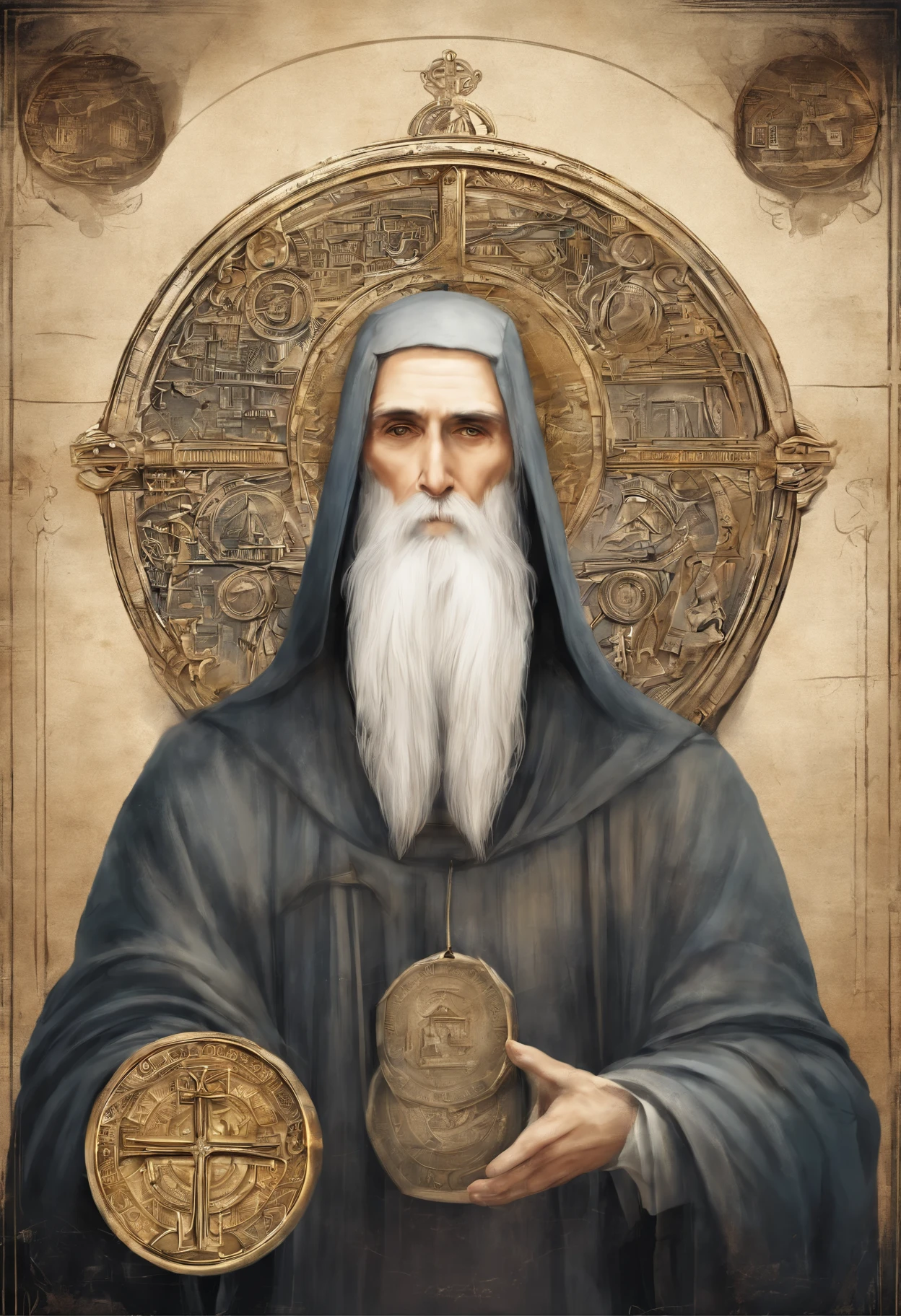 Antique style Saint Benedict medal