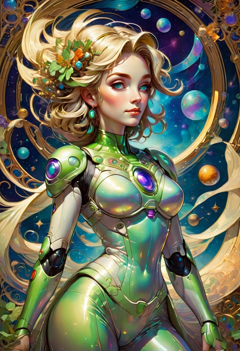 Buzz Lightyear, by Alphonse Mucha, best quality, masterpiece, very aesthetic, perfect composition, intricate details, ultra-detailed