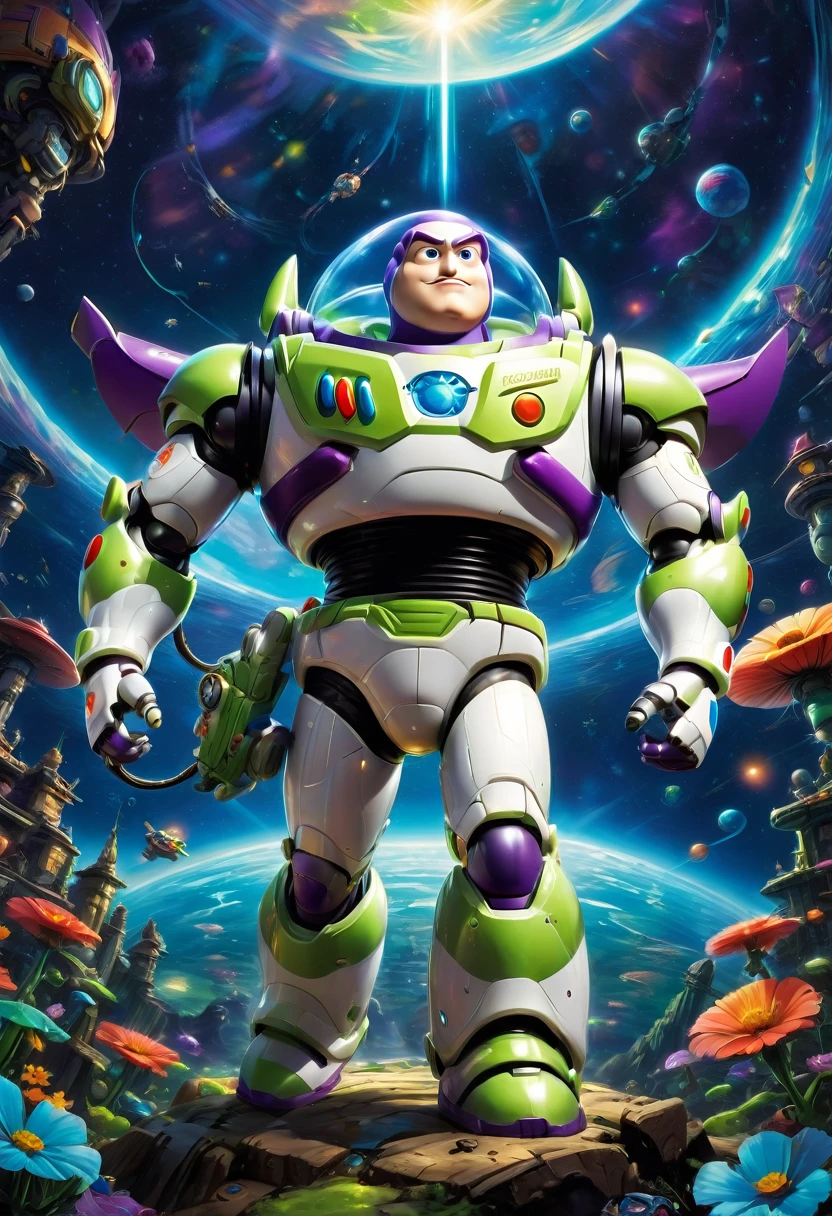 Buzz Lightyear, by Studio Ghibli, best quality, masterpiece, very aesthetic, perfect composition, intricate details, ultra-detailed
