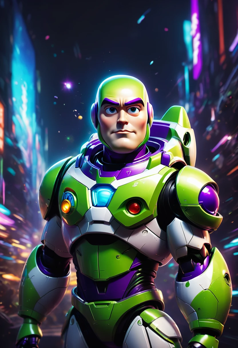 Buzz Lightyear, by Benedick Bana, best quality, masterpiece, very aesthetic, perfect composition, intricate details, ultra-detailed