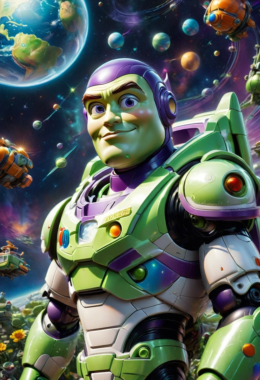 Buzz Lightyear, by Emmanuel Shiu, best quality, masterpiece, very aesthetic, perfect composition, intricate details, ultra-detailed