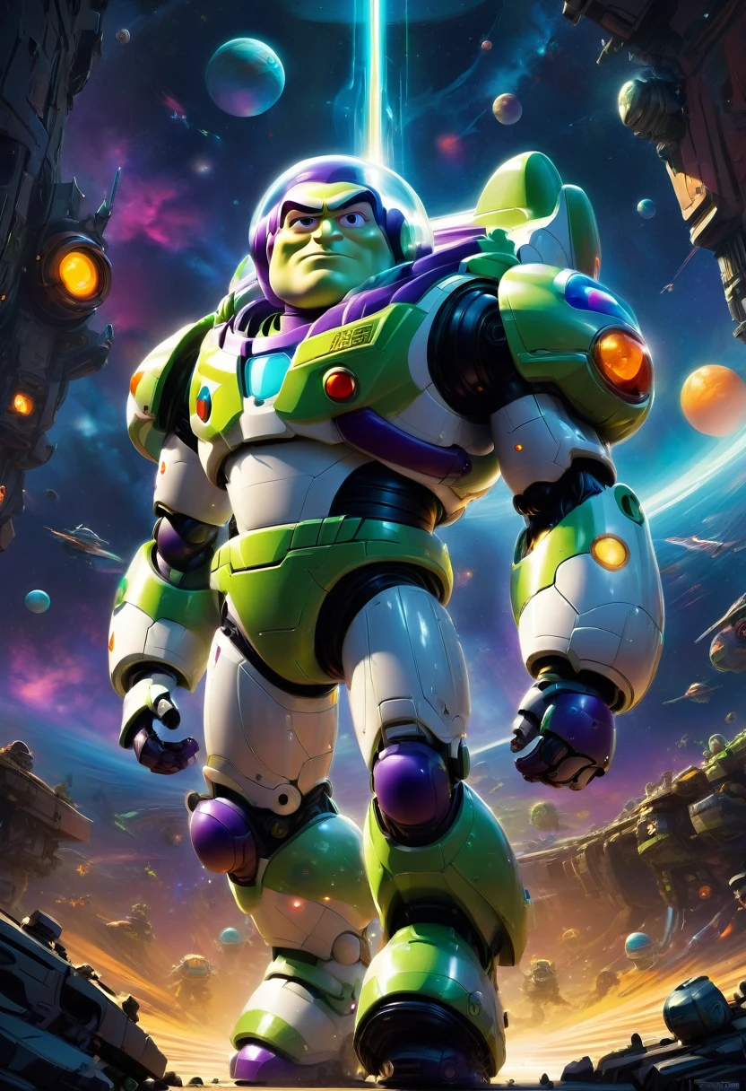 Buzz Lightyear, by Sparth, best quality, masterpiece, very aesthetic, perfect composition, intricate details, ultra-detailed